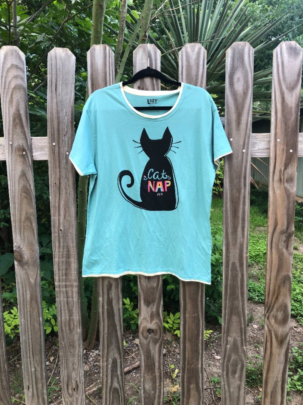 Lazy One “Cat Nap” T-shirt NWT, Size Large